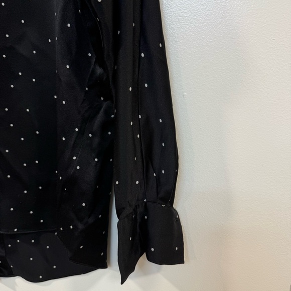 Vince Black Blouse with White Dots quiet luxury - Picture 3 of 8